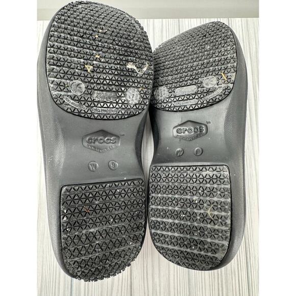 Crocs Dual Comfort  Lock Slip-Resistant Clog Women's 9 Black Work Shoe Comfort‎ - Picture 7 of 8